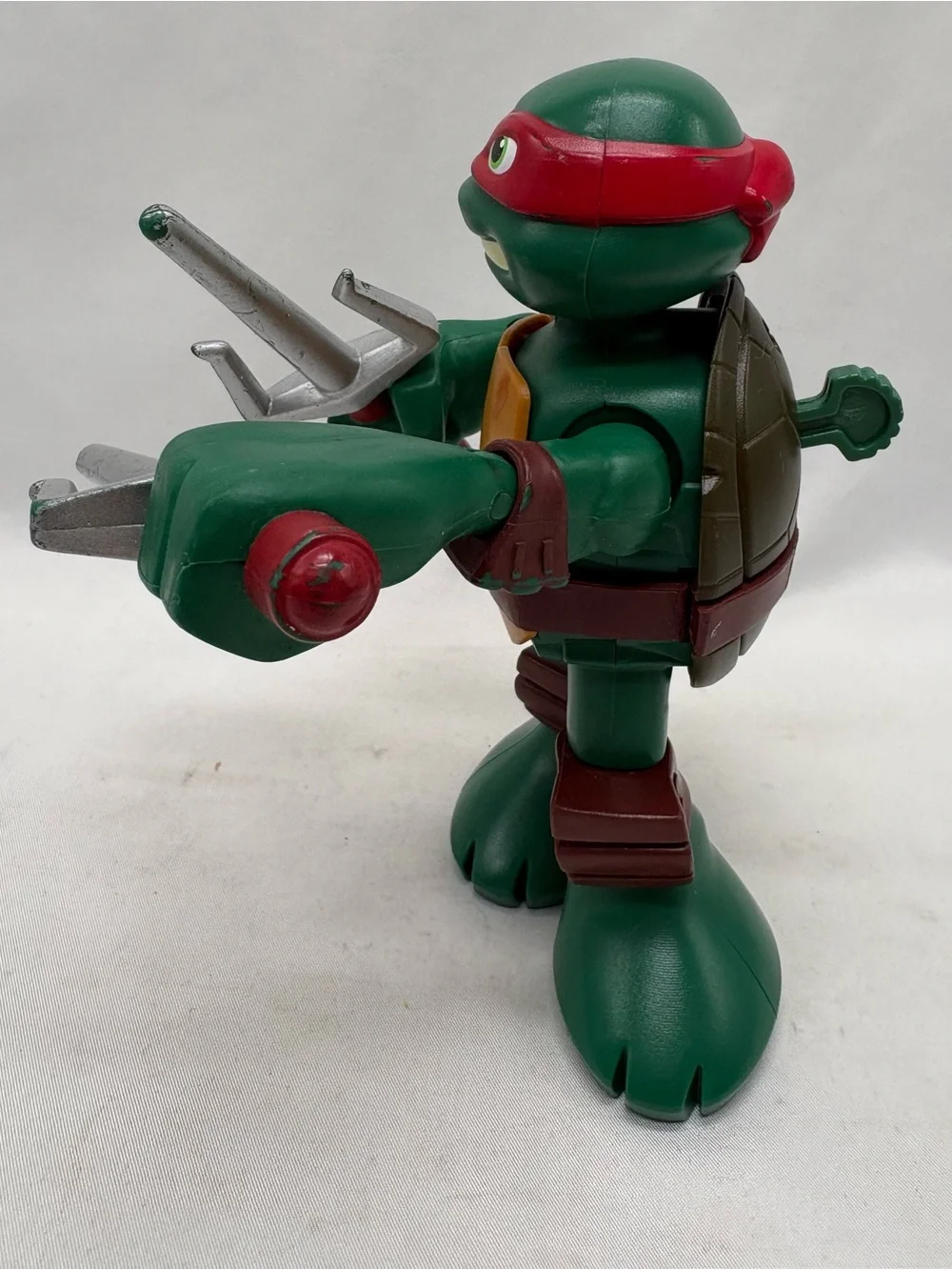 2014 Playmates Teenage Mutant Ninja Turtles TMNT Raphael Action Figure Arms Move